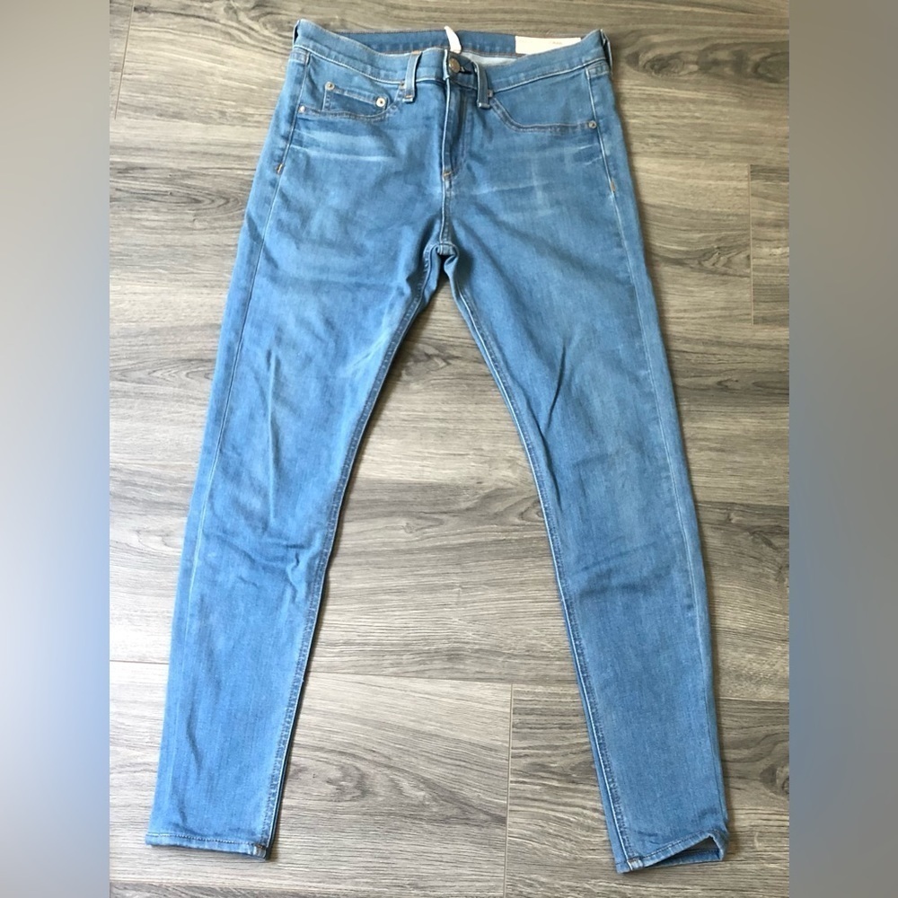Rag & Bone High Rise Blue Jeans - Picture 5 of 10
